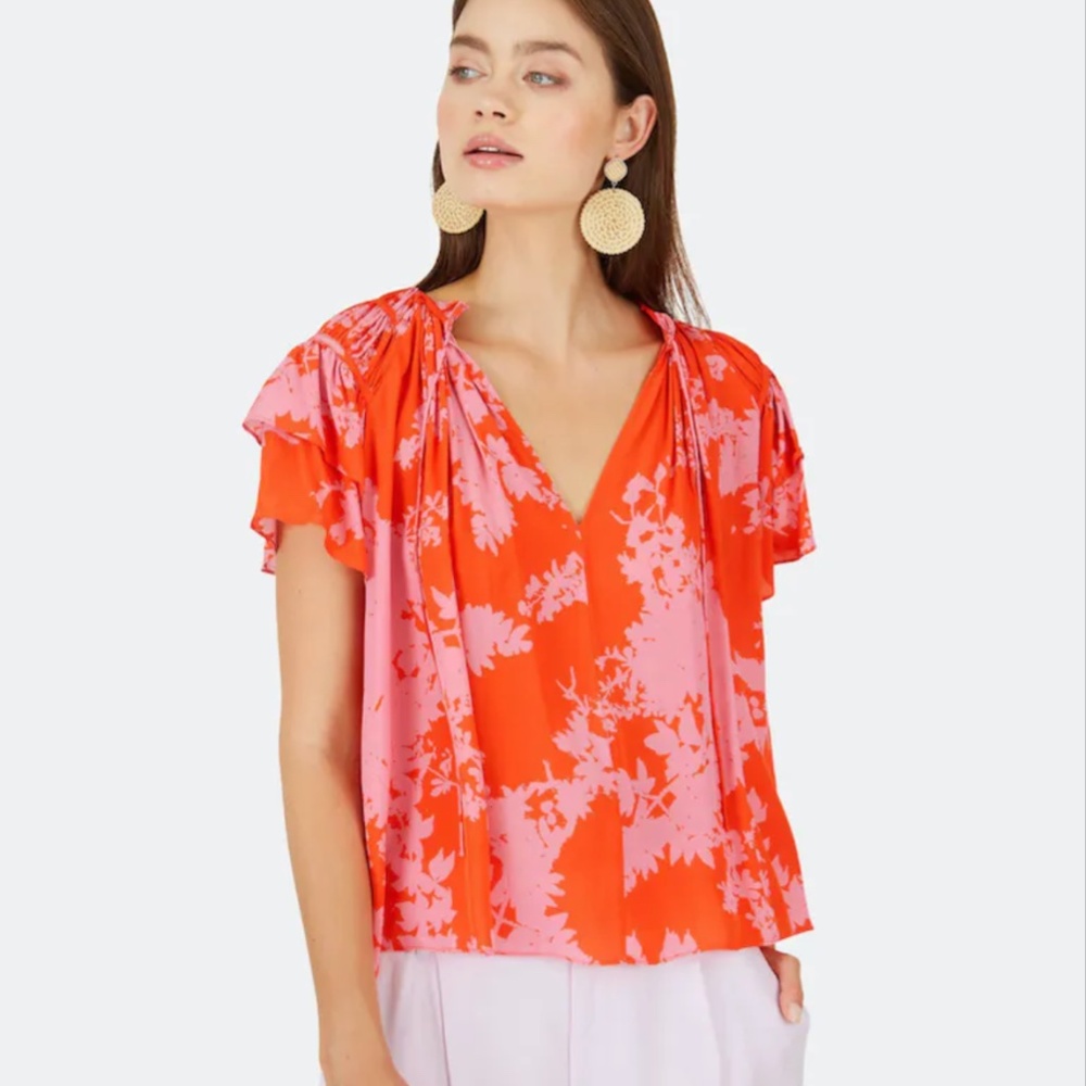 Caballero Kelsie Coral Pink Top